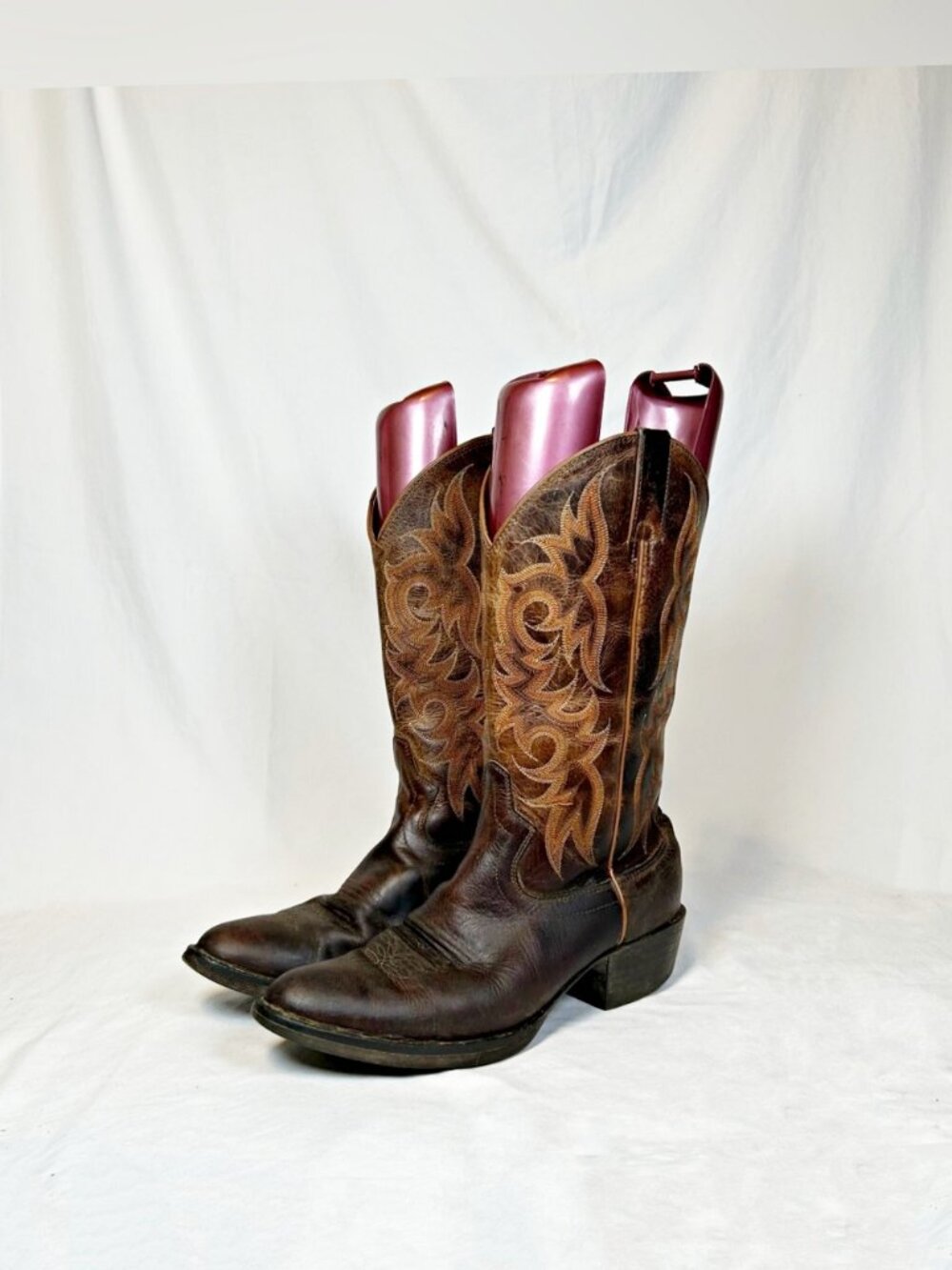 Justin Mens Stampede Brown Leather Cowboy Western Boots~8D~